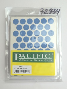 Заглушка самоклеющаяся D=14 2560 синий шагрень, 50 шт/лист (Pacific)