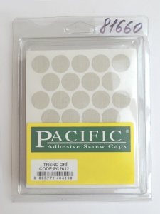 Заглушка самоклеющаяся D=18 2612 серый лен, 32 шт/лист (Pacific)