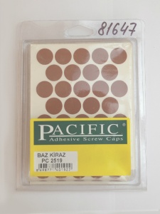 Заглушка самоклеющаяся D=18 2519 вишневый шагрень, 32 шт/лист (Pacific)
