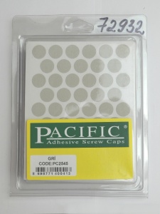 Заглушка самоклеющаяся D=14 2545 серый шагрень, 50 шт/лист (Pacific)