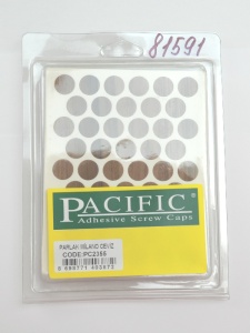 Заглушка самоклеющаяся D=14 2355 орех миланский глянец, 50 шт/лист (Pacific)