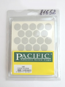 Заглушка самоклеющаяся D=18 2549 серый шагрень, 32 шт/лист (Pacific)
